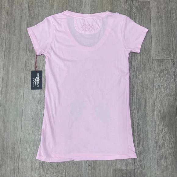 Rockstars & Angels Tiger Short T-Shirt Sleeve Angels Cut Rosa Damen S M L - Picture 3 of 4